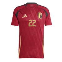 Belgien Jeremy Doku #22 Fußballbekleidung Heimtrikot EM 2024 Kurzarm